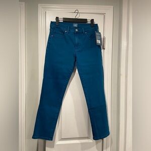 NWT JAG Size 6P Cassie Moroccan Blue Cassie Mid Rise Slim Fit Straight Leg Jeans
